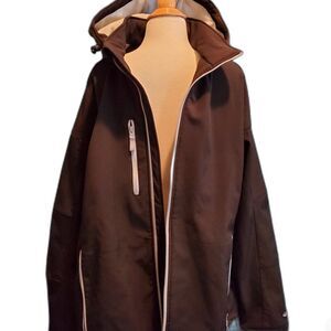 Black Waterproof Castrol Coat with Zip off hood XXL